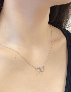 Collar de corazón Yoiko de plata P 925