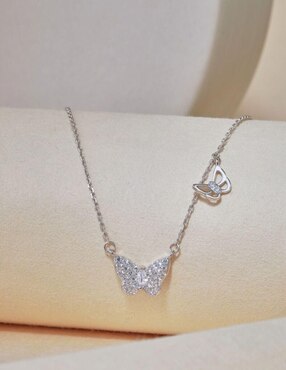 Collar de mariposa Yoiko Olive de plata P 925