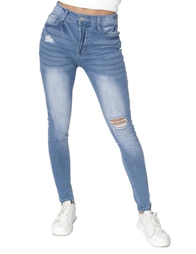 Jeans Skinny Pixel Fashion Corte Cintura Alta Para Mujer