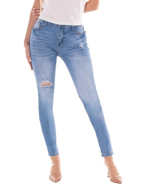 Jeans Skinny Pixel Fashion Corte Cintura Alta Para Mujer