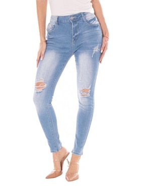 Jeans Skinny Pixel Fashion Corte Cintura Alta Para Mujer