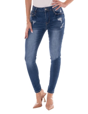 Jeans Skinny Pixel Fashion Corte Cintura Alta Para Mujer