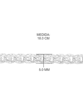 Pulsera Horoz de plata P 925 con acabado pulido