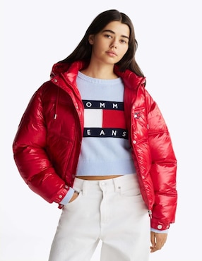 Chamarra Acolchada Tommy Hilfiger Impermeable Para Mujer