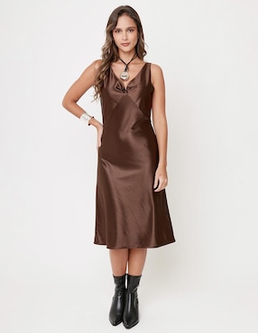 Vestido midi casual Linea Pura Ekleggen para mujer