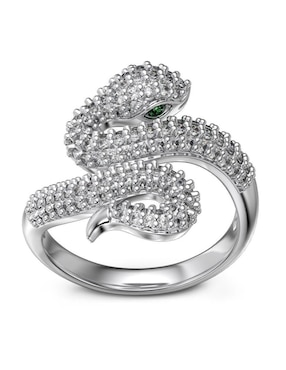 Anillo de serpiente Yoiko Hebi P 925 de plata zirconia