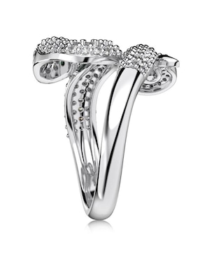Anillo de serpiente Yoiko Hebi P 925 de plata zirconia