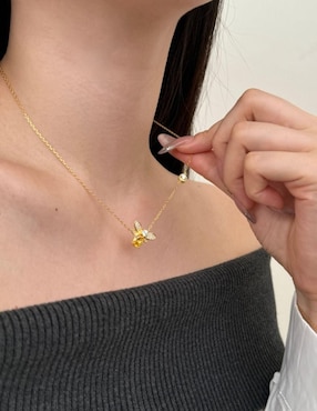 Collar de abeja Yoiko Colete de plata P 925