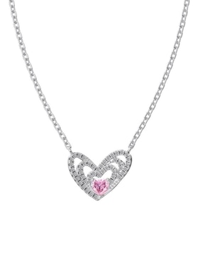 Collar de corazón Yoiko Aime de plata P 925