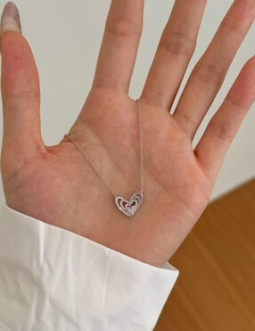 Collar de corazón Yoiko Aime de plata P 925