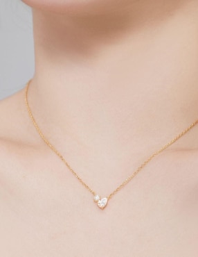 Collar de gota Yoiko Florence Golden de plata P 925