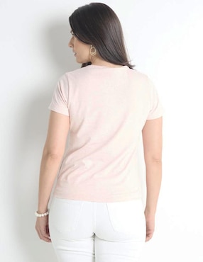 Playera manga corta Ferrioni Milka cuello redondo para mujer