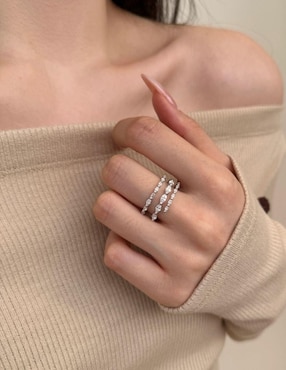 Anillo Yoiko Haruhi P 925 de plata zirconia