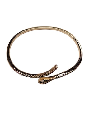 Brazalete Limerence By Claudia Herrera de oro laminado con zirconia 14 k Víbora