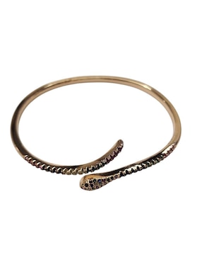 Brazalete Limerence By Claudia Herrera de oro laminado con zirconia 14 k Víbora