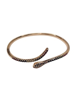 Brazalete Limerence By Claudia Herrera de oro laminado con zirconia 14 k Víbora