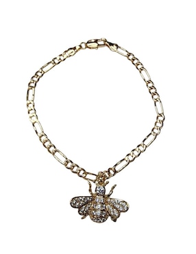 Pulsera Limerence By Claudia Herrera de oro laminado 14 K Insectos con acabado brillante