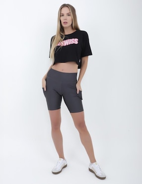 Playera manga al codo K-Swiss GTSW-008 cuello redondo para mujer