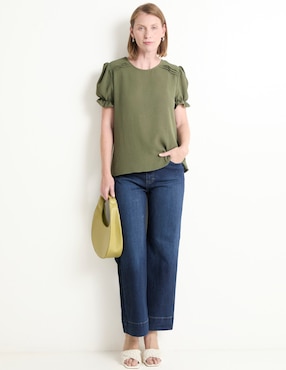 Jeans wide leg Lieb para mujer