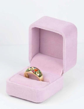 Anillo Yoiko Bravura Golden zirconia con acabado baño de oro