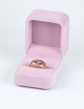 Anillo Yoiko Eloria Golden zirconia con acabado baño de oro