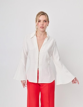 Blusa Linea Pura manga larga para mujer