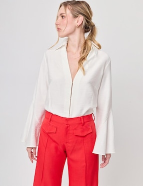 Blusa Linea Pura manga larga para mujer