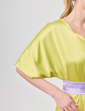 Vestido midi formal Linea Pura Paixao para mujer