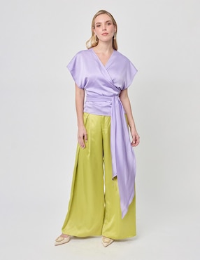 Pantalón relaxed Linea Pura amplio para mujer