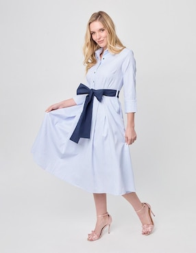 Vestido midi forma Linea Pura Paixao para mujer