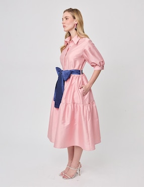 Vestido midi formal Linea Pura Paixao para mujer