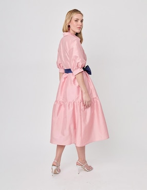 Vestido midi formal Linea Pura Paixao para mujer
