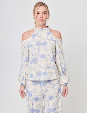 Blusa Linea Pura manga larga para mujer