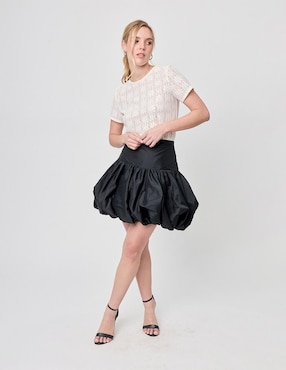 Falda mini Linea Pura cintura alta