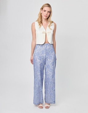 Pantalón carpenter Linea Pura straight para mujer
