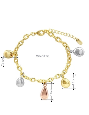 Pulsera Horoz 18 K con acabado chapa de oro