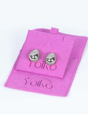 Broqueles de gota Yoiko Brillanza Corazón con acabado brillante zirconia