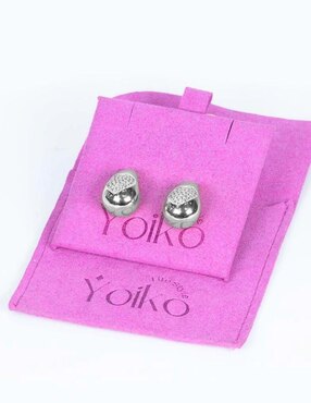 Broqueles de gota Yoiko Brillanza Estrella Silver con acabado brillante zirconia
