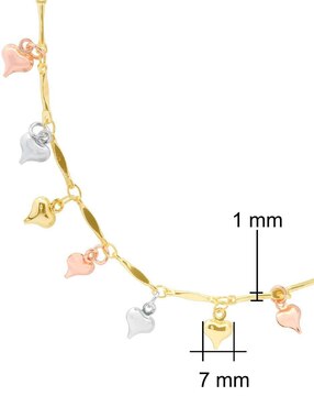 Collar de corazón Horoz 18 K