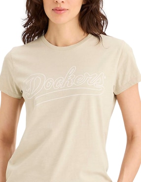 Playera manga corta Dockers Graphic Tee cuello redondo para mujer