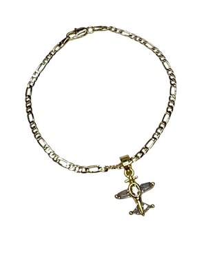 Pulsera Limerence By Claudia Herrera de oro laminado 14 K Avión con acabado brillante