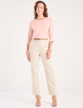 Playera manga 3/4 Ferrioni Milani cuello redondo para mujer