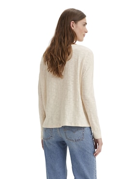 Playera manga larga Levi's cuello redondo para mujer