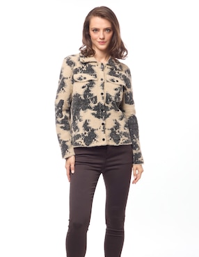 Blusa camisera Foley's manga larga para mujer