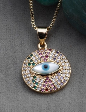 Collar de ojo Yoiko Eylune de baño de oro 18 K