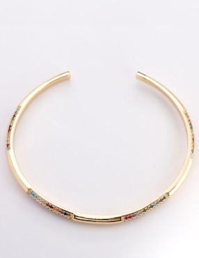 Brazalete Yoiko Aurela con acabado baño de oro