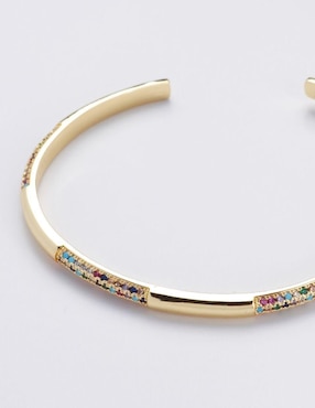 Brazalete Yoiko Aurela con acabado baño de oro