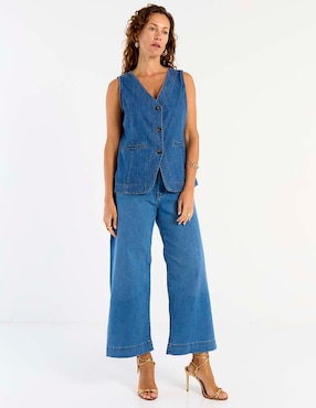 Jeans acampanado wide leg Lieb para mujer