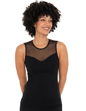 Playera sin manga Atelier Petite cuello redondo para mujer
