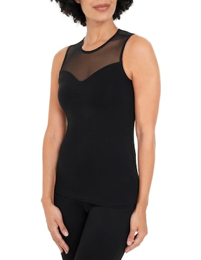 Playera sin manga Atelier Petite cuello redondo para mujer